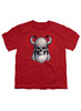 Image for Viking Skull Youth/Toddler T-Shirt on Red