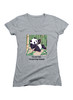 Image for Playful Panda Juniors V-Neck T-Shirt on Heather grey