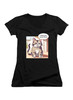 Image for Sassy Cat Juniors V-Neck T-Shirt on Black