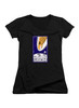 Image for Screaming Eagle Emblem Juniors V-Neck T-Shirt on Black