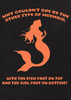 Close up image for Why couldn't she be the other type of mermaid Hoodie