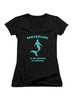 Image for Moisture Juniors V-Neck T-Shirt on Black