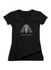 Black Ministry of Information Juniors V-Neck T-Shirt