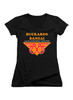 Black Band Logo Juniors V-Neck T-Shirt