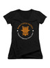 Black Main Force Patrol Metallic Logo Juniors V-Neck T-Shirt