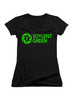 Black Soylent Green Logo Juniors V-Neck T-Shirt