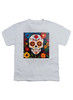 White Sugar Skull Flowers Youth/Toddler T-Shirt