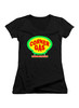 Black Corner Gas Logo Juniors V-Neck T-Shirt