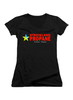 Black Strickland Propane Logo Juniors V-Neck T-Shirt Black Strickland Propane Logo Juniors V-Neck T-Shirt