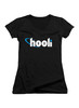 Black Hooli Logo Juniors V-Neck T-Shirt