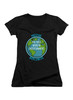 Black Prestige Worldwide Juniors V-Neck T-Shirt