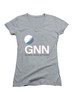 Heather grey GNN-Global News Network Juniors V-Neck T-Shirt