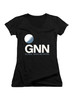 Black GNN-Global News Network Juniors V-Neck T-Shirt