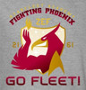 Image Closeup for Star Trek Girls T-Shirt - Starfleet Academy Fighting Phoenix