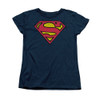 Image for Superman Womans T-Shirt - Distressed Shield