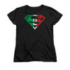 Image for Superman Womans T-Shirt - Mexican Flag Shield