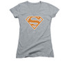 Image for Superman Girls V Neck - Burnt Orange&white Shield