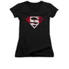 Image for Superman Girls V Neck - Canadian Shield