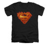 Image for Superman V Neck T-Shirt - Hot Metal