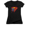 Image for Superman Girls V Neck - Superman & Logo