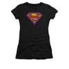 Image for Superman Girls T-Shirt - Sm Neon Distress Logo