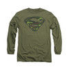 Image for Superman Long Sleeve Shirt - Distressed Camo Shield