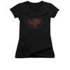 Image for Superman Girls V Neck - Brick S