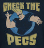 Image Closeup for Johnny Bravo Check the Pecs Woman's T-Shirt