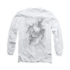 Image for Superman Long Sleeve Shirt - Exploding Space Sketch