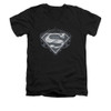 Image for Superman V Neck T-Shirt - Biker Metal