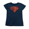 Image for Superman Womans T-Shirt - Rusted Shield