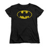 Image for Batman Womans T-Shirt - Classic Logo Distressed