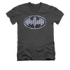 Image for Batman V Neck T-Shirt - Steel Mesh Shield