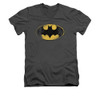 Image for Batman V Neck T-Shirt - Destroyed Logo
