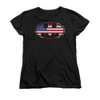 Batman Womans T-Shirt - American Flag Oval