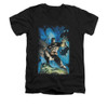 Batman V Neck T-Shirt - Stormy Dark Knight