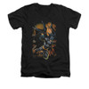 Batman V Neck T-Shirt - Grapple Fire