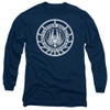 Image for Battlestar Galactica Long Sleeve Shirt - Scratched BSG Logo