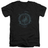Image for Battlestar Galactica V Neck T-Shirt - Faded Emblem