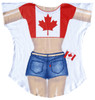 Image Closeup for Canadian Flag Cover Up T-Shirt