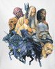 Image Closeup for Lord of the Rings Woman's T-Shirt - Collage of Evil