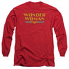 Image for Wonder Woman Long Sleeve Shirt - Distressed Title Logo