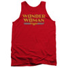 Image for Wonder Woman Tank Top - Distressed Title Logo