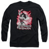 Image for Wonder Woman Long Sleeve Shirt - Red and Grey