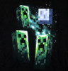 Image Closeup for Minecraft T-Shirt - Three Creeper Moon