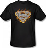 Image Closeup for Superman T-Shirt - Steel Fire Shield Logo