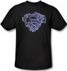 Image Closeup for Superman T-Shirt - Electric Supes Shield Logo