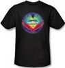 Image Closeup for Superman T-Shirt - Don't Stop Believing Shield Logo