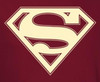 Image Closeup for Superman T-Shirt - Crimson & Cream Shield Logo