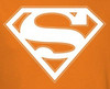 Image Closeup for Superman T-Shirt - Orange & White Shield Logo